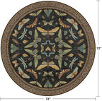 Hazo Haus Washable Black 6ft Round Area Rugs - Image 2