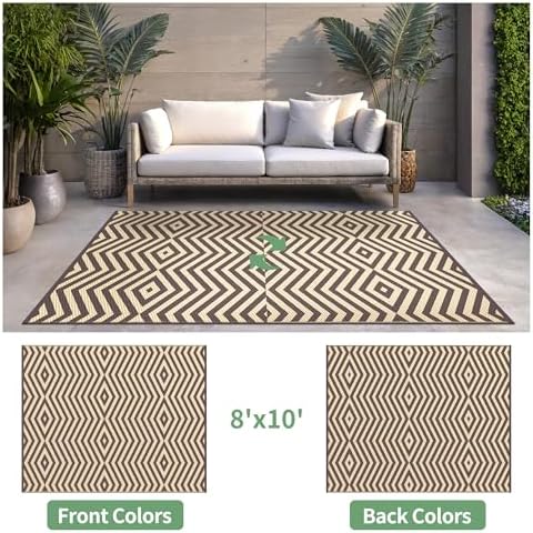 GENIMO Outdoor Rug, Waterproof Plastic Rugs - Image 2
