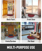 tchdio Door Mat Outdoor Indoor Entrance Doormat-Semicircular Durable Rubber Non - Image 6