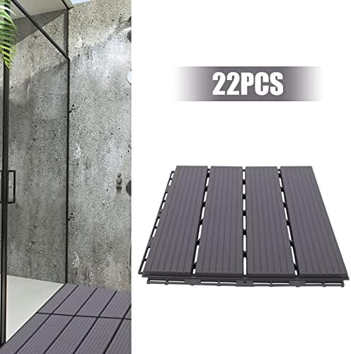 Wood Plastic Composite Patio Deck Tiles, 12”x12” Interlocking Decking Tiles - Image 4
