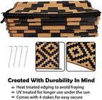 SAND MINE Reversible Mats, Plastic Straw Rug, Modern Area Rug, Large Floor Mat - Image 4