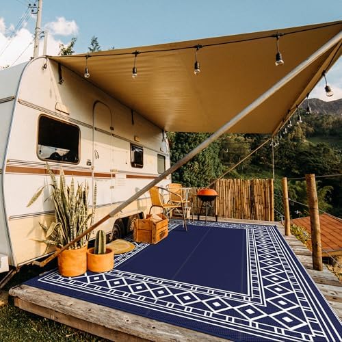 GENIMO Outdoor Rug, Waterproof Plastic Rugs 10'x14' - Image 2