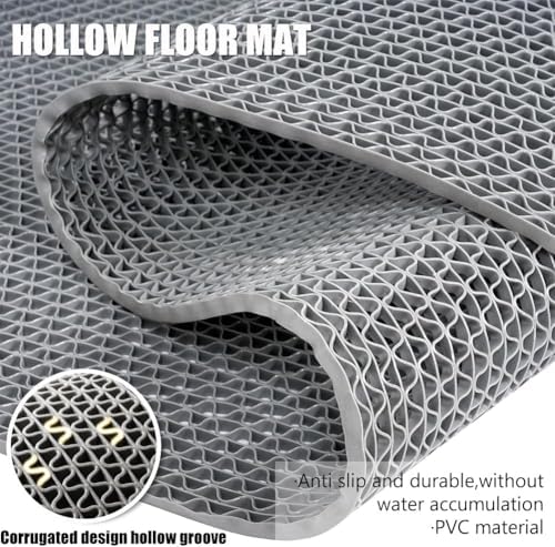 Thick PVC Drainage Floor Mat 2x37FT, Non Slip Flooring Mats Swimming Pool - Image 3