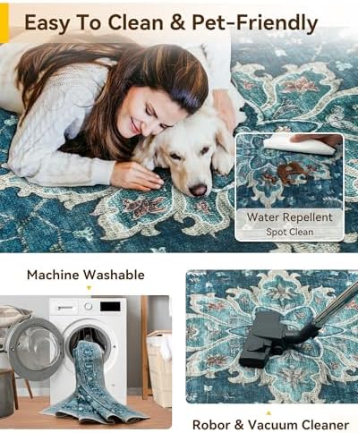 RELEANY Washable Area Rug, Runner 2'6"x12' - Image 3