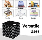 Black Foldable Storage Cubes Bins, Fabric Storage Box Cubes Organizer Baskets - Image 3