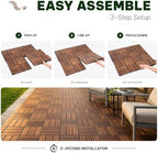 Acacia Interlocking Deck Tiles, 12 Slats - Image 3