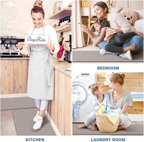 StepRite Kitchen Mats for Floor, 2-Piece Anti-Fatigue Kitchen Rugs - Image 6