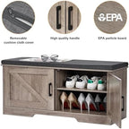 HOMSHO Farmhouse Shoe Storage Bench - Image 5