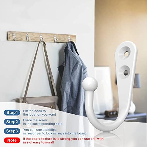 ZAYBOD 25 Pack White Hooks for Hanging - Image 5