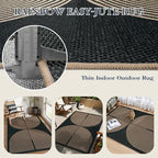 Lahome Modern Rainbow Easy Jute 4x6 Rug, Outdoor Patio Rug - Image 3