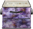 Watercolor Purple Floral Shoe Organizer - Image 2