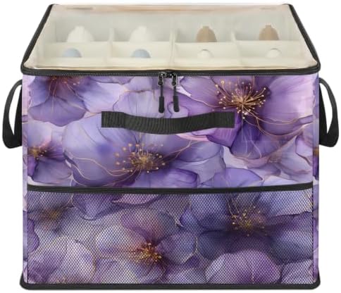 Watercolor Purple Floral Shoe Organizer - Image 2