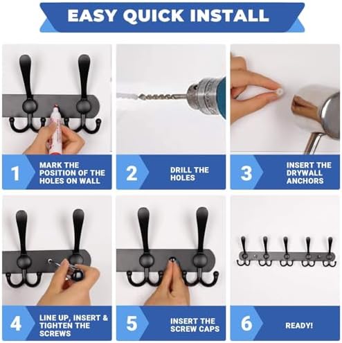 GlazieVault Coat Rack Wall Mount - Image 4