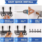 GlazieVault Coat Rack Wall Mount - Image 4