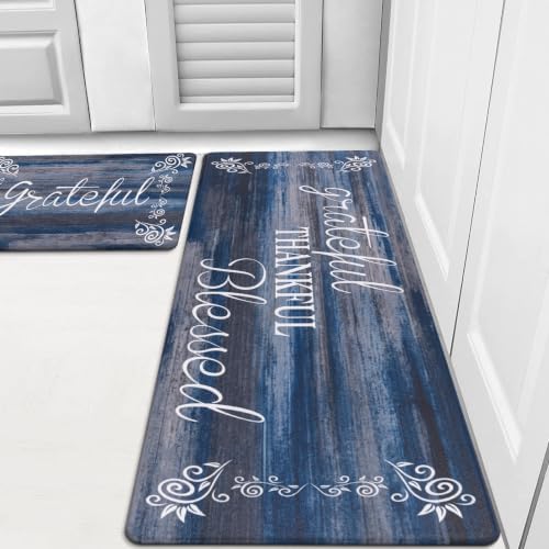 HEBE Anti Fatigue Kitchen Mat Set of 2, Cushioned Kitchen Mats by HEBE