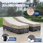 Extra Heavy Duty Patio Chaise Lounge Cover Waterproof 2 Pack - Image 5