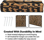 SAND MINE Reversible Mats, Plastic Straw Rug, Modern Area Rug, Large Floor Mat - Image 3