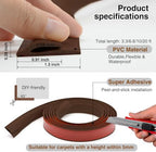 Carpet Edge Trim Binding Rug Protector Thin Rugs Deep Brown 6.6FT - Image 4