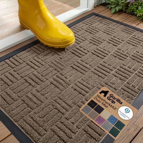 GORILLA GRIP WeatherMAX Door Mat, Indoor Outdoor Use by GorillaGrip