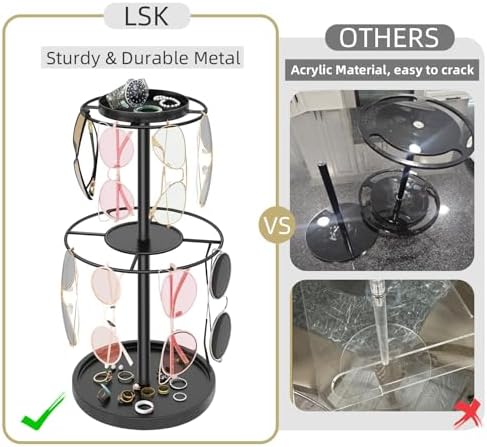 LSK 2-Tier Sunglass Organizer, Metal Glasses Stand - Image 5