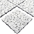 4PCS Natural Stone Interlocking Deck Tiles, Outdoor & Indoor Flooring Decking by Sunwings
