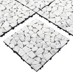 4PCS Natural Stone Interlocking Deck Tiles, Outdoor & Indoor Flooring Decking by Sunwings