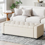 Ottoman with Storage Bench, Large Storage Ottoman Entryway Benches Ottoman by Atrtivoent