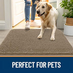 OLANLY Dog Door Mat for Muddy Paws 44x32, Super Absorbent Chenille Mud Mat - Image 6
