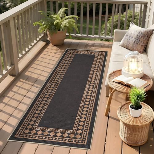 GarveeHome Jute Runner Rug 2x6 Washable Easy Jute Rug Non-Slip, Modern Bordered - Image 2