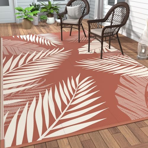 GENIMO Outdoor Rug, Waterproof Plastic Rugs 10'x14' by GENIMO
