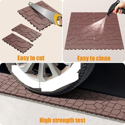 44 Pack Plastic Interlocking Decking Tiles, 12x12 Inch Waterproof Outdoor Floor - Image 4