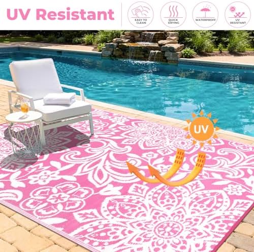 Findosom Waterproof Outdoor Rug 6' x 9' - Image 3