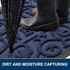 Smiry Front Door Mat Outside Entrance, Low Profile Rubber Doormat - Image 3