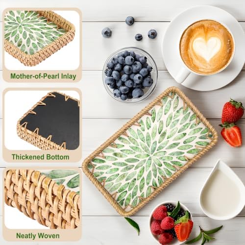 Key Basket for Entryway Table, Rattan Remote Tray for Coffee Table - Image 6