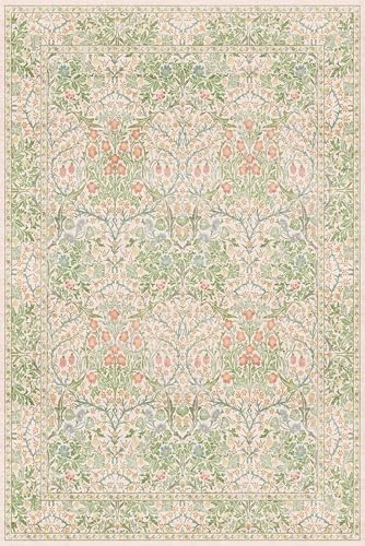 Beige Green 6x9 Washable Area Rugs - Image 3