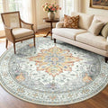 RELEANY Washable Area Rug, Round 6ft by RELEANY