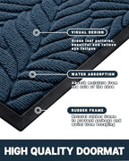 Yimobra Leaf Pattern Door Mat, 29.5 x 17 in - Image 4