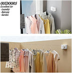 Retractable Clothesline Indoor, Non-Sagging Clothes Line Retracting Outdoors - Image 6