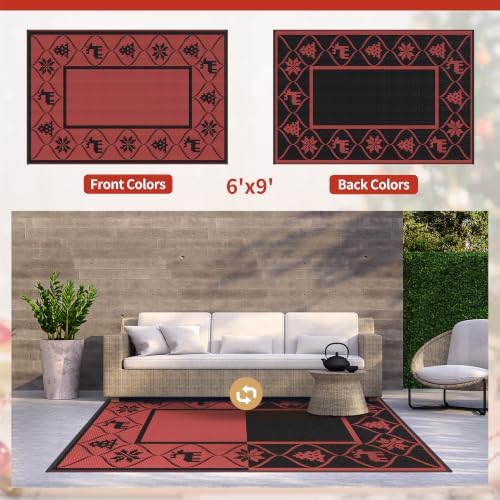 GENIMO Outdoor Rug, Waterproof Plastic Rugs - Image 6