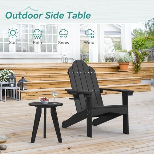 HDPS Outdoor Side Table, Small Round End Table - Image 4