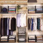Remerry 3 Pcs Stackable Closet Organizers and Storage Basket - Image 5