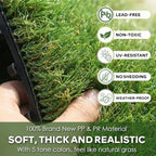XLX TURF Artificial Grass Tiles Interlocking Outdoor Turf 12"x12" 9 Pack - Image 3