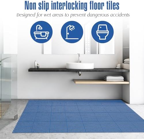 Tinideya 50 Pcs Drainage Mats 11.8'' x 11.8'' Modular Interlocking Floor - Image 4