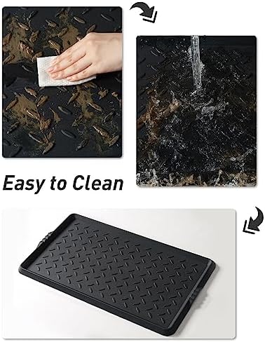 SUPENUIN 2PC Boot-Tray Heavy Duty Rubber Mat - Image 6