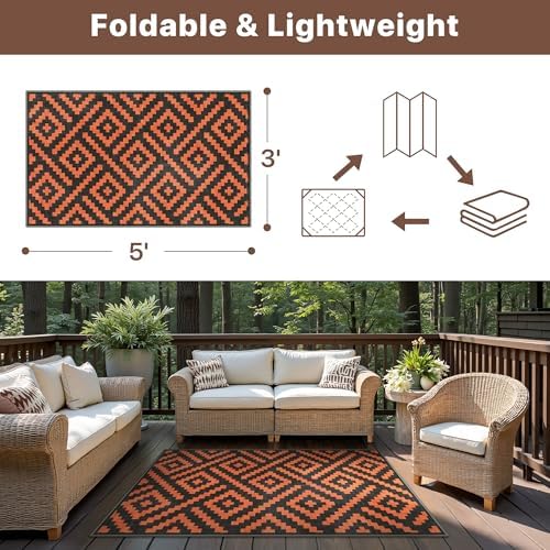 GENIMO Fall Decor Outdoor Rug 3'x5' - Image 2