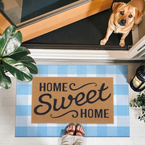 OLANLY Fall Door Mat, Buffalo Plaid Rug - Image 2