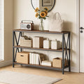 MAHANCRIS 55" Sofa Table, Industrial Console Table, 3-Tier Entryway Table by MAHANCRIS