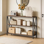 MAHANCRIS 55" Sofa Table, Industrial Console Table, 3-Tier Entryway Table by MAHANCRIS