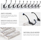 IBosins Vintage White Wall Mounted Coat Rack - Image 2