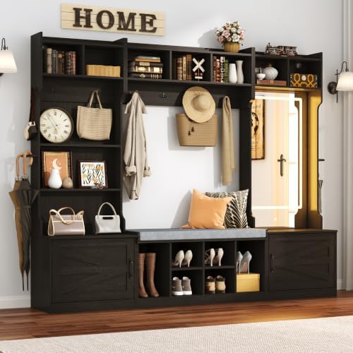 chartustriable 71''H 86.6''W Large LED Farmhouse Hall Tree - Image 5